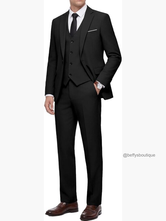 Other - Slim Fit 3-Piece Suit Set Stretch Blazer Vest Pants Formal Wear